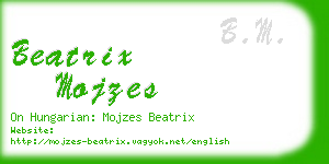 beatrix mojzes business card